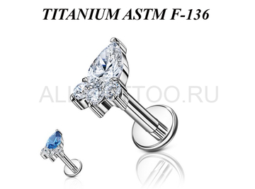 Лабрет из титана Ti Metal вендиго