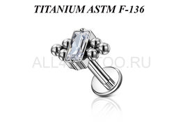 Лабрет из титана Ti Metal ирелия