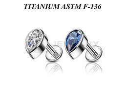 Лабрет из титана Ti Metal капля Лабрет из титана Ti Metal капля