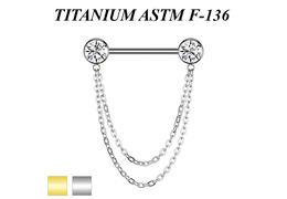 Украшение для груди из титана с цепочками