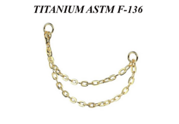 Двойная цепочка из титана для пирсинга Двойная цепочка из титана для пирсинга