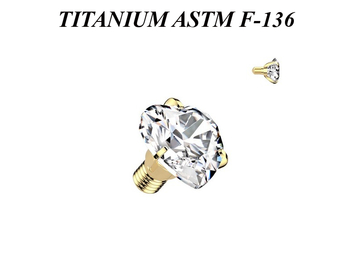 Накрутка из титана кристальное сердце