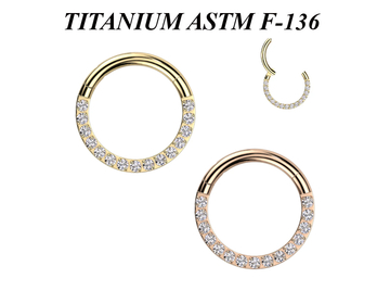 Кликер из титана Ti Metal с фианитами