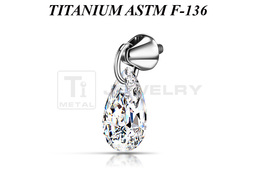 Накрутка из титана Ti Metal кристальная капля Накрутка из титана Ti Metal кристальная капля