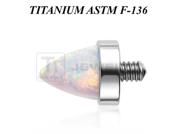 Накрутка из титана Ti Metal опаловый конус