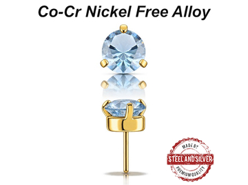 Вставка с золотым покрытием Steel and Silver с кристаллом Nano Gems