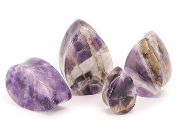 Плаги-капли из аметиста, пара