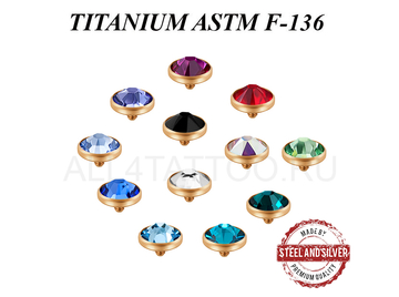 Накрутка из титана Steel and Silver с покрытием розового золота