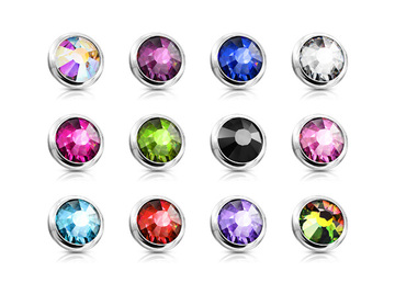 Накрутка с плоским стразом