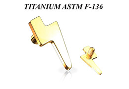 Накрутка из титана золотая молния