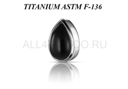 Накрутка из титана Ti Metal чёрная капля