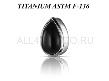 Накрутка из титана Ti Metal чёрная капля