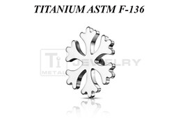 Накрутка из титана Ti Metal снежинка Накрутка из титана Ti Metal снежинка