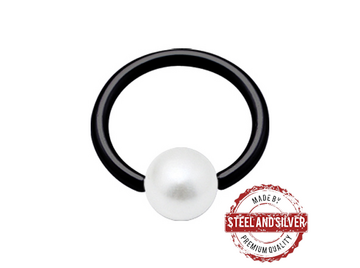 Кольцо Steel and Silver жемчужина