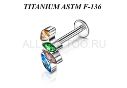 Лабрет из титана Ti Metal тезия